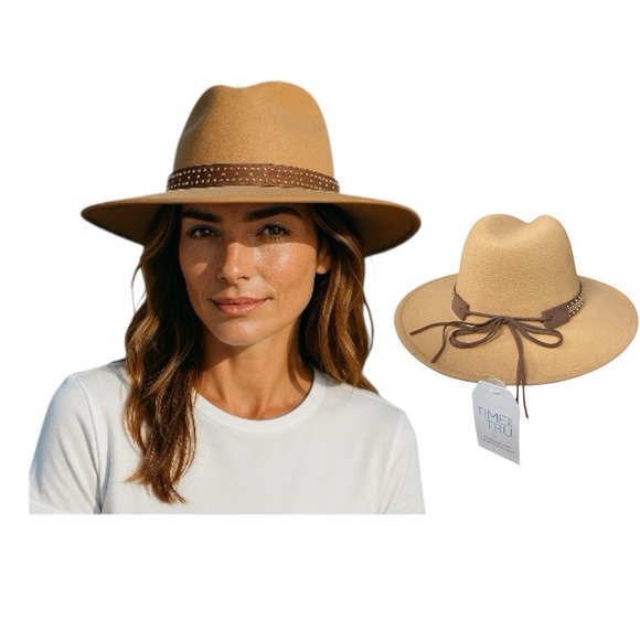 Felt Fedora Embellishment Studded Band Hat - Picture 14 of 14